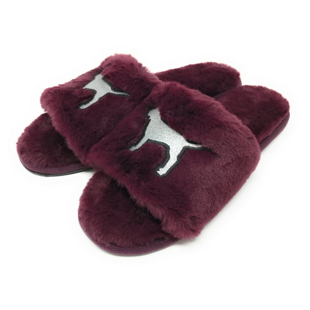 Victoria Secret PINK fuzzy slides